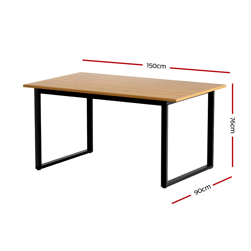 Artiss Dining Table 6 Seater Kitchen Cafe Rectangular Wooden Table 150CM-Furniture &gt; Dining-PEROZ Accessories