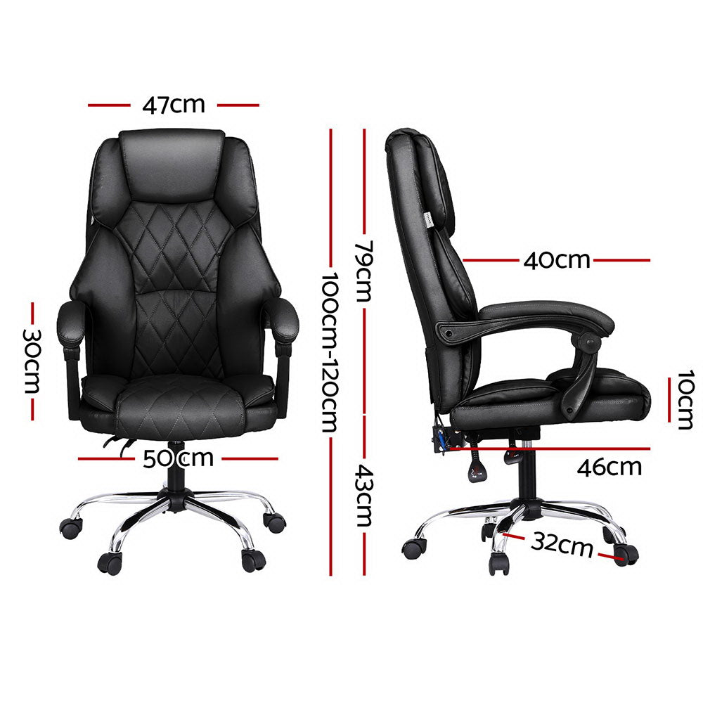 Artiss Massage Office Chair Computer Chairs High Back-Furniture &gt; Bar Stools &amp; Chairs &gt; Massage Chairs-PEROZ Accessories