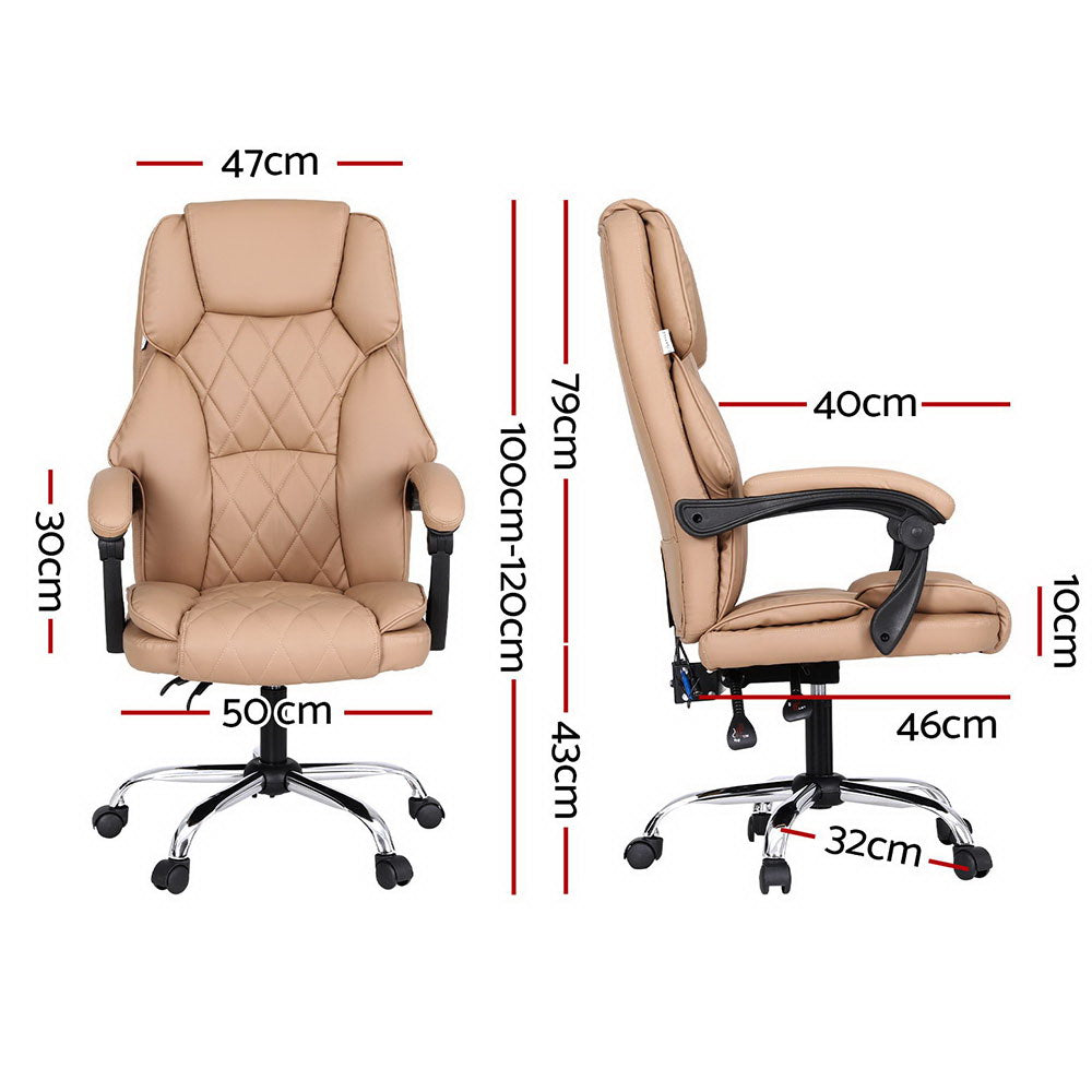 Artiss Massage Office Chair Computer Chairs High Back-Furniture &gt; Bar Stools &amp; Chairs &gt; Massage Chairs-PEROZ Accessories