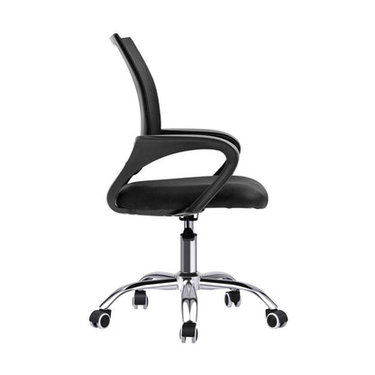 Oikiture Home Office Chair Study Gaming Computer Chairs Racing Mesh Recliner with Casters, Height Adjustable, Swivel, Comfortable Armrests, Brethable Mesh Black-Office Chair-PEROZ Accessories