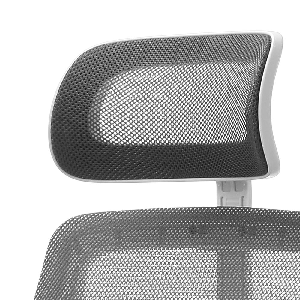 Oikiture Ergonomic Office Chair Back Support, Computer Chair Desk Chair with Breathable Cover and Skin-Friendly Mesh Dark Grey and White-Office Chairs-PEROZ Accessories