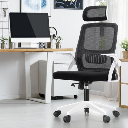 Oikiture Mesh Office Chair Executive Fabric Gaming Seat Racing Tilt Computer BKWH-Office Chairs-PEROZ Accessories