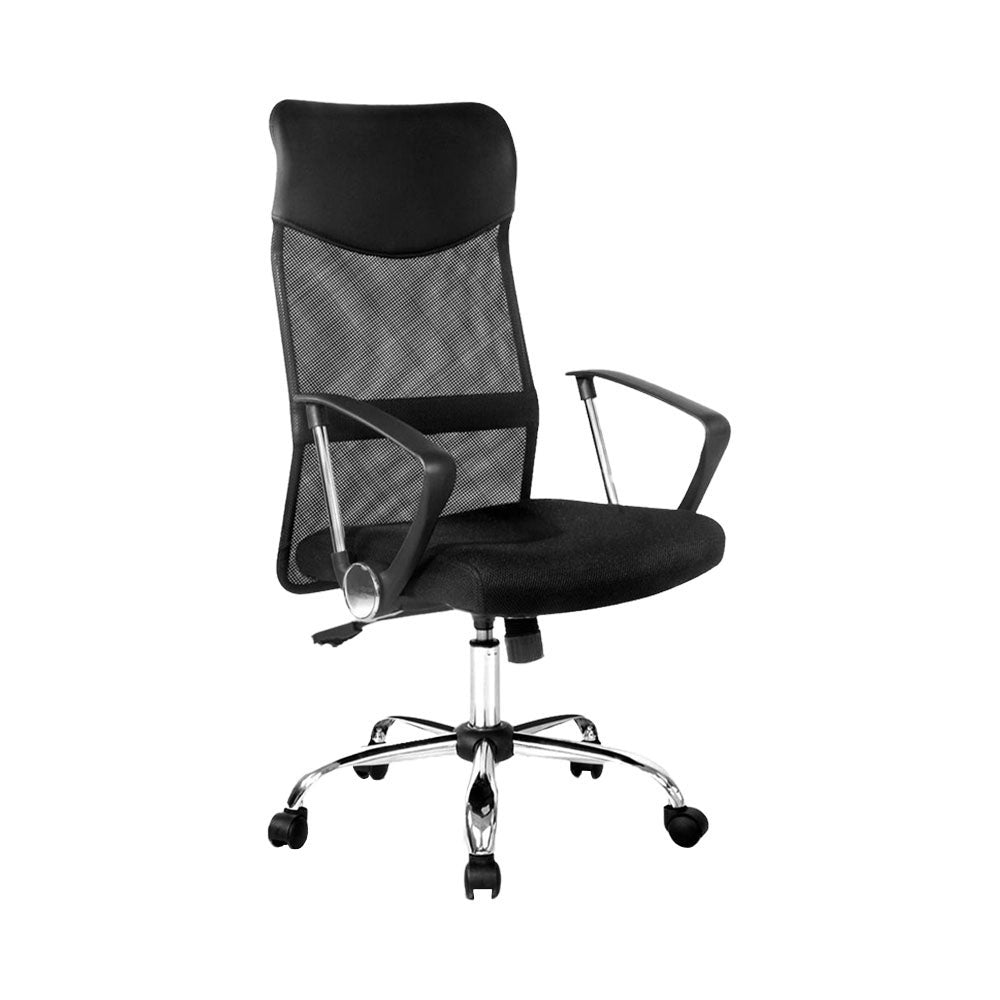 Artiss Mesh Office Chair High Back Black-Furniture &gt; Office-PEROZ Accessories