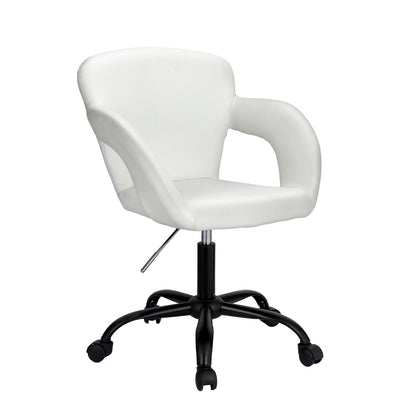 Artiss Office Chair Mid Back White-Furniture &gt; Bar Stools &amp; Chairs-PEROZ Accessories