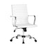 Artiss Office Chair Conference Chairs PU Leather Mid Back White-Office Chairs-PEROZ Accessories