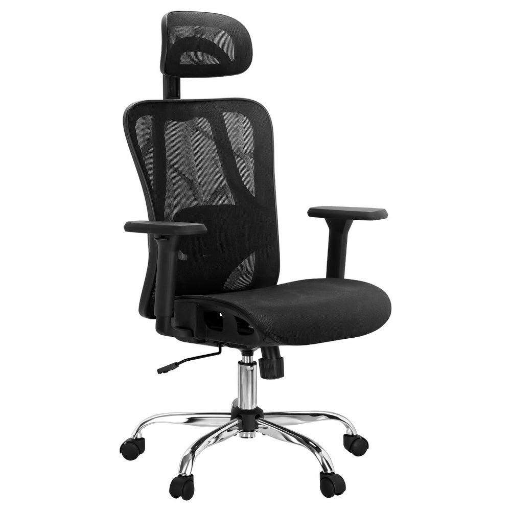 Artiss Ergonomic Office Chair Recline Black-Furniture &gt; Bar Stools &amp; Chairs-PEROZ Accessories