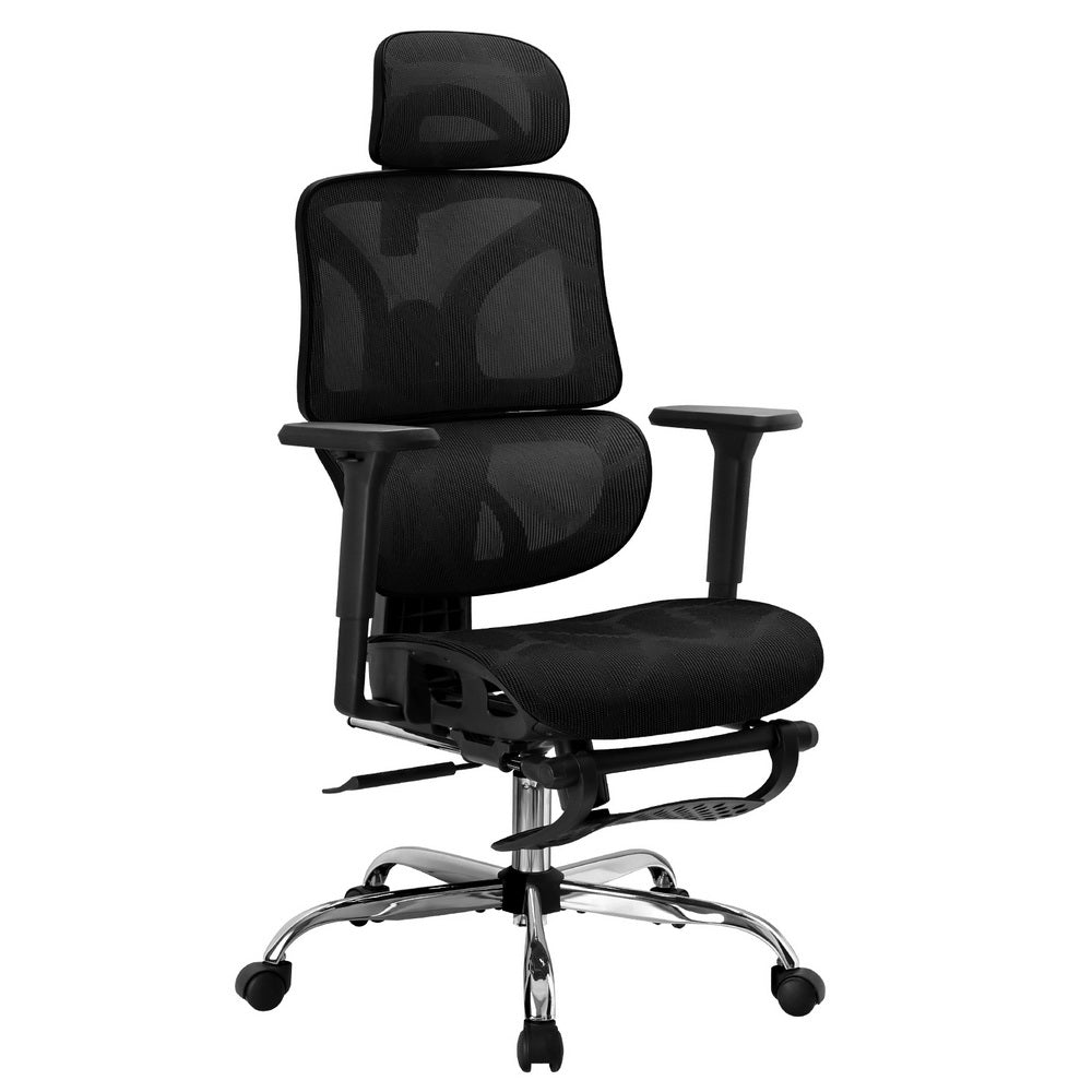 Artiss Ergonomic Office Chair Footrest Black-Furniture &gt; Bar Stools &amp; Chairs-PEROZ Accessories