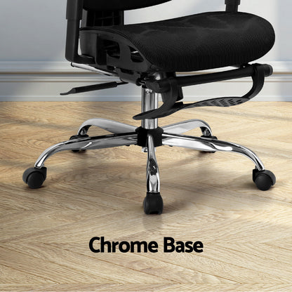 Artiss Ergonomic Office Chair Footrest Black-Furniture &gt; Bar Stools &amp; Chairs-PEROZ Accessories