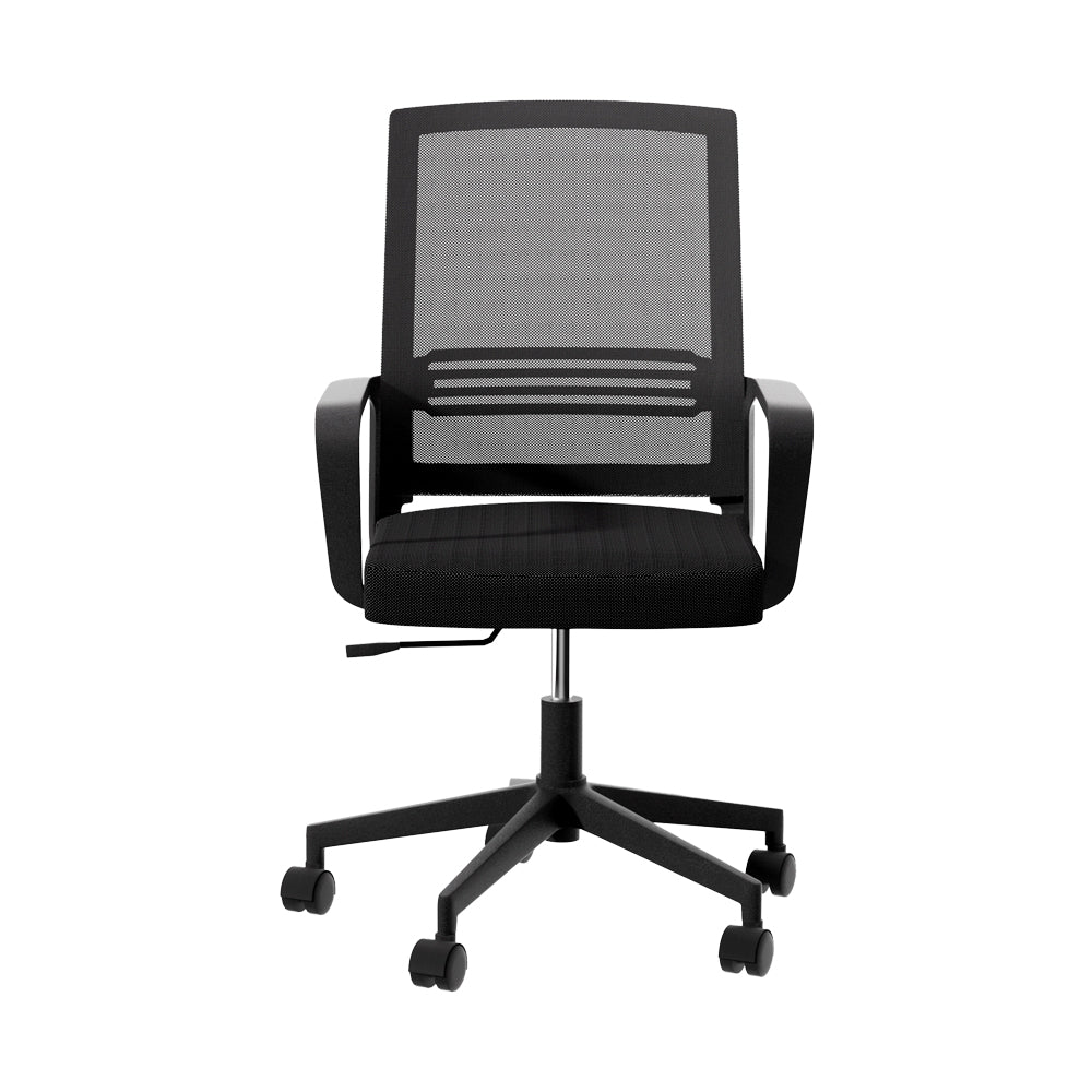 Artiss Mesh Office Chair Computer Gaming Desk Chairs Work Study Mid Back Black-Office Chairs-PEROZ Accessories