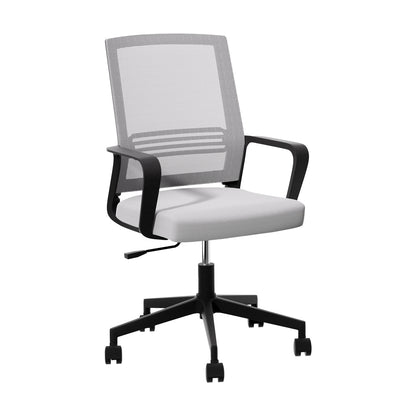 Artiss Mesh Office Chair Computer Gaming Desk Chairs Work Study Mid Back Grey-Office Chairs-PEROZ Accessories