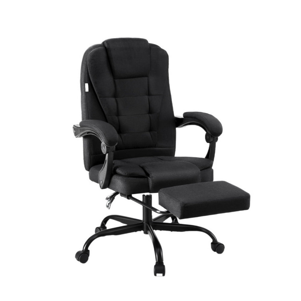 Artiss Office Chair Executive Fabric Seat Racing Computer Desk Chairs Footrest-Furniture &gt; Office &gt; Office &amp; Desk Chairs-PEROZ Accessories