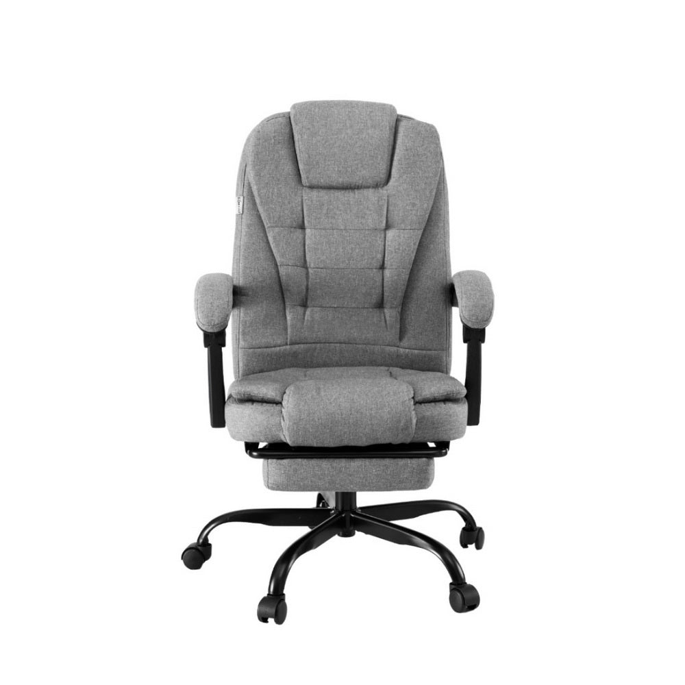 Artiss Office Chair Executive Fabric Seat Racing Computer Desk Chairs Footrest-Furniture &gt; Office &gt; Office &amp; Desk Chairs-PEROZ Accessories