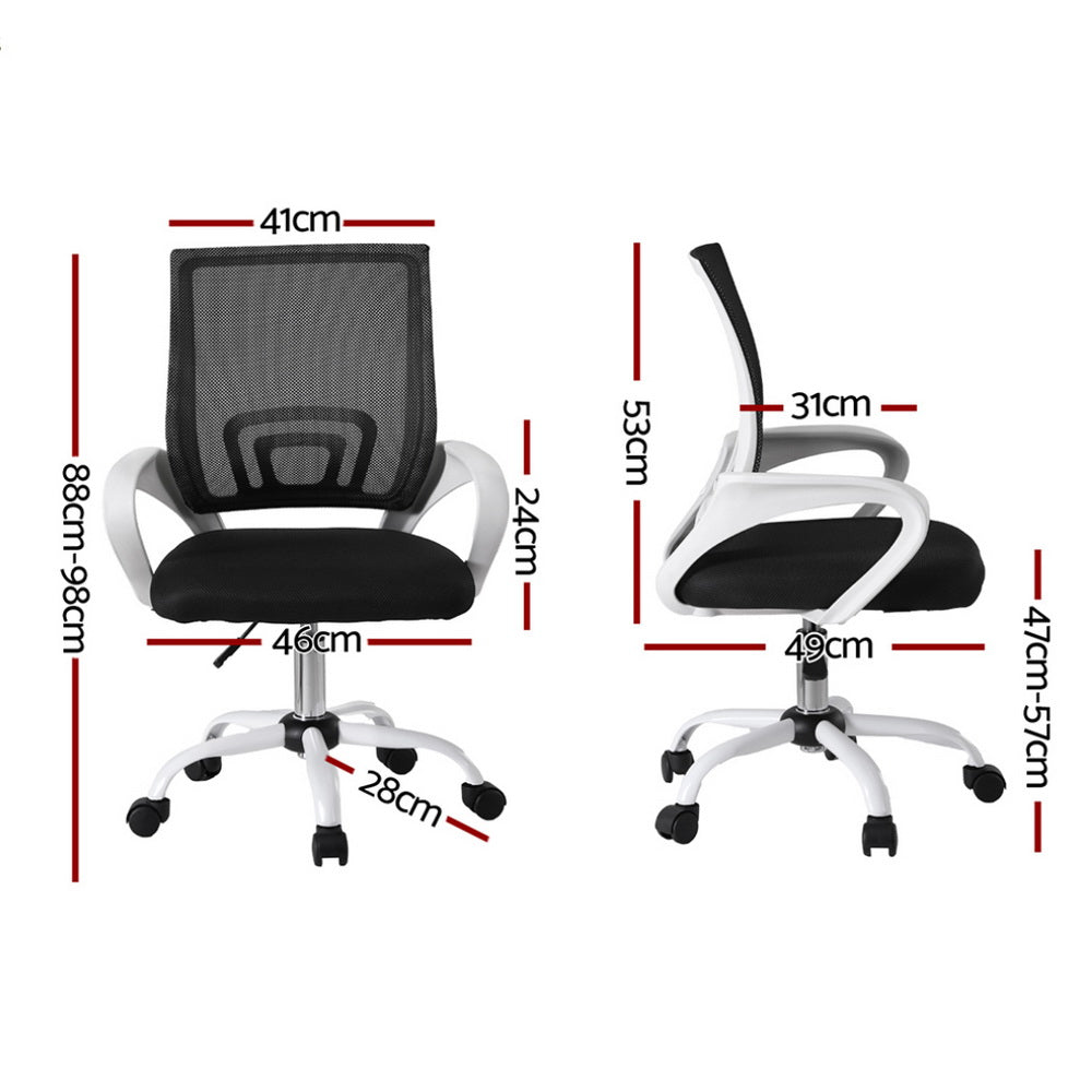 Artiss Office Chair Mesh Computer Gaming Desk Chairs Work Study Mid Back-Furniture &gt; Office &gt; Office &amp; Desk Chairs-PEROZ Accessories