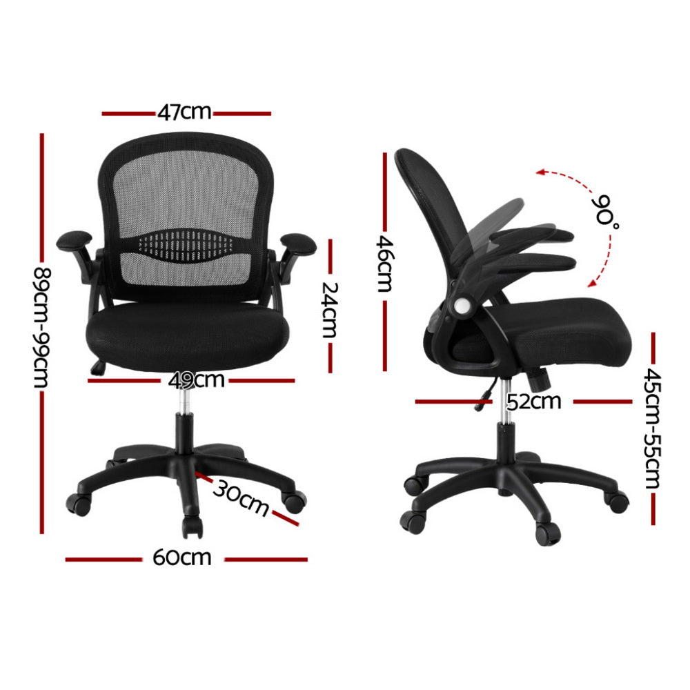 Artiss Mesh Office Chair Computer Gaming Desk Chairs Work Study Mid Back-Furniture &gt; Office &gt; Office &amp; Desk Chairs-PEROZ Accessories