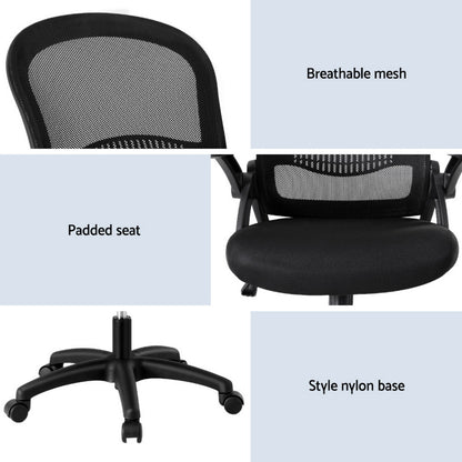 Artiss Mesh Office Chair Computer Gaming Desk Chairs Work Study Mid Back-Furniture &gt; Office &gt; Office &amp; Desk Chairs-PEROZ Accessories