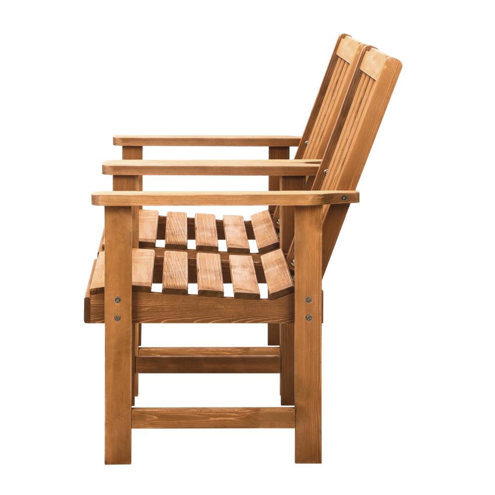 Livsip Outdoor Armchair Wooden Patio Furniture Set of 2 Chairs Set Garden Seat-Outdoor Patio Sets-PEROZ Accessories