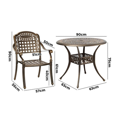 Livsip Outdoor Setting Dining Chairs Bistro Set Patio Garden Furniture 5 Piece-Outdoor Dining Sets-PEROZ Accessories