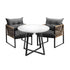 Livsip Outdoor Dining Set 2 Seater Sintered Stone Table-Outdoor Dining Sets-PEROZ Accessories