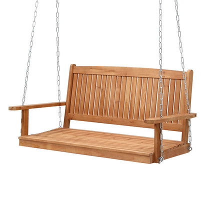 Gardeon Porch Swing Chair With Chain Outdoor Furniture Wooden Bench 2 Seater-Furniture &gt; Outdoor &gt; Outdoor Chairs-PEROZ Accessories