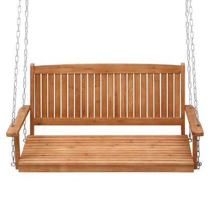 Gardeon Porch Swing Chair With Chain Outdoor Furniture Wooden Bench 2 Seater-Furniture &gt; Outdoor &gt; Outdoor Chairs-PEROZ Accessories