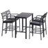 Gardeon Outdoor Bar Set 5-Piece Patio Dining Chairs Aluminium Table Stools-Furniture > Outdoor > Outdoor Dining Sets-PEROZ Accessories