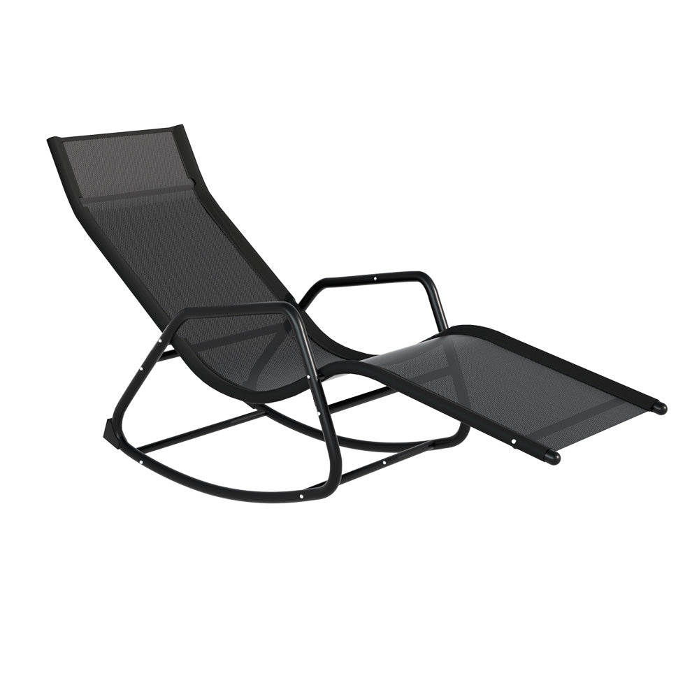 Gardeon Sun Lounge Rocking Chair Outdoor Lounger Patio Furniture Pool Garden-Sun Lounges-PEROZ Accessories