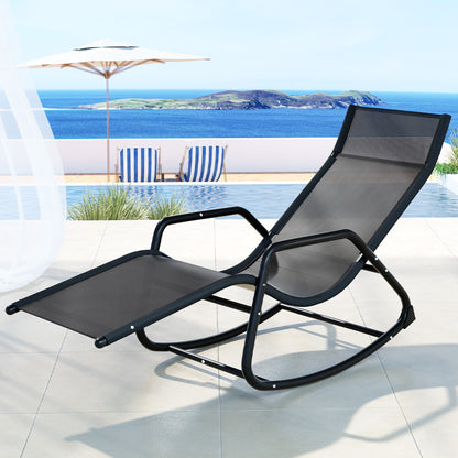 Gardeon Sun Lounge Rocking Chair Outdoor Lounger Patio Furniture Pool Garden-Sun Lounges-PEROZ Accessories