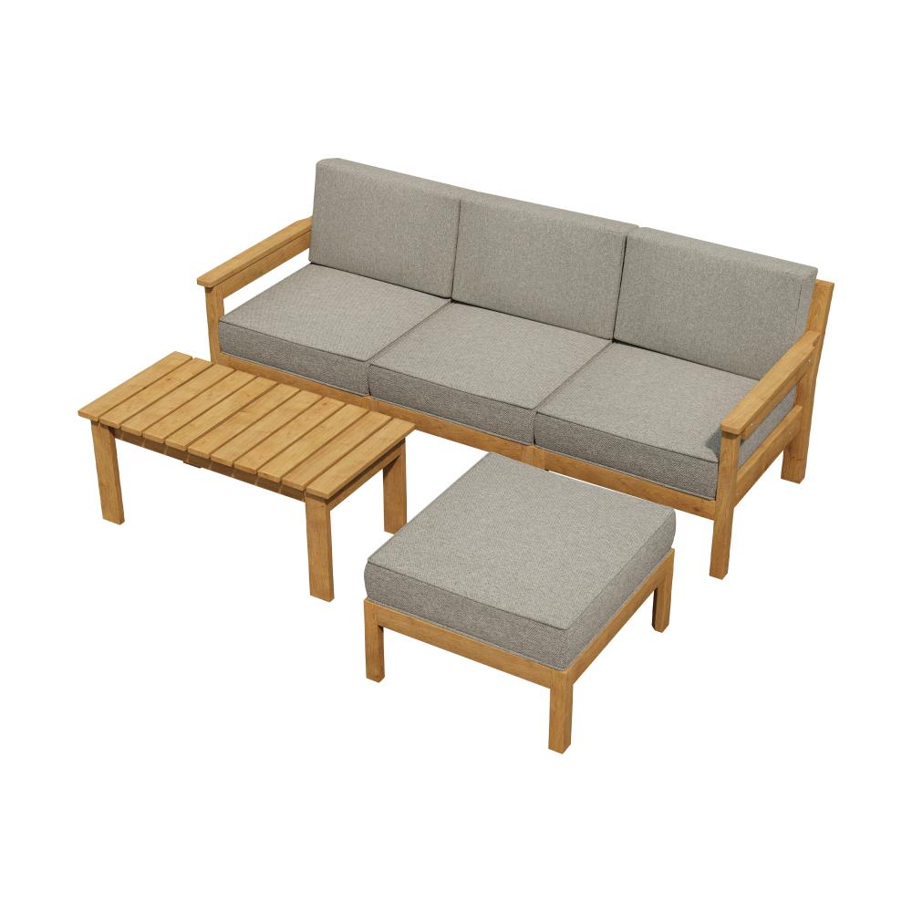 Livsip 5PCS Outdoor Furniture Sofa Set Lounge Setting-Outdoor Sofa Sets-PEROZ Accessories