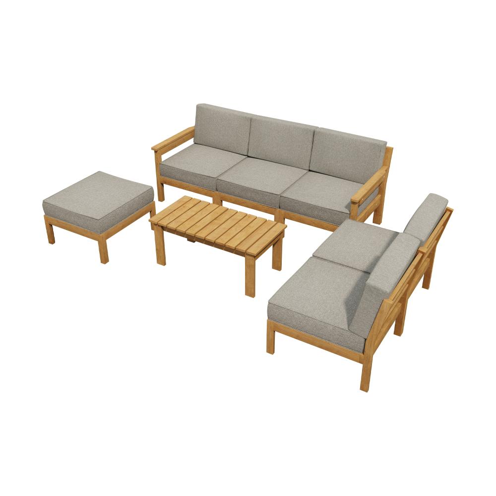 Livsip 7PCS Outdoor Sofa Set Garden Lounge Setting-Outdoor Sofa Sets-PEROZ Accessories