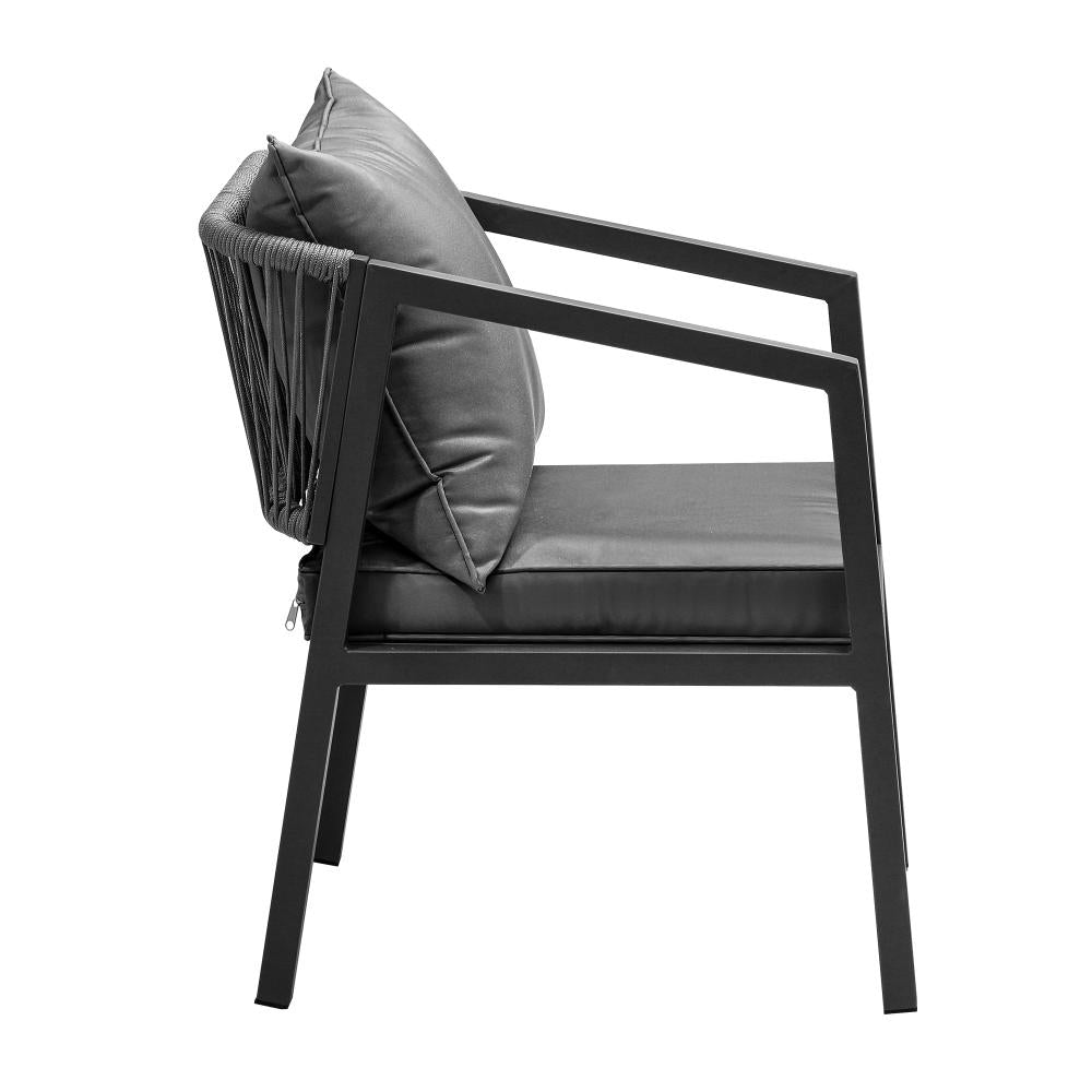 Livsip 2PCS Outdoor Furniture Chairs Garden Patio Garden Lounge Set Steel Frame-Outdoor Patio Sets-PEROZ Accessories