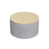 Artiss Storage Ottoman Blanket Box 60cm Linen Round Grey-Furniture > Living Room-PEROZ Accessories