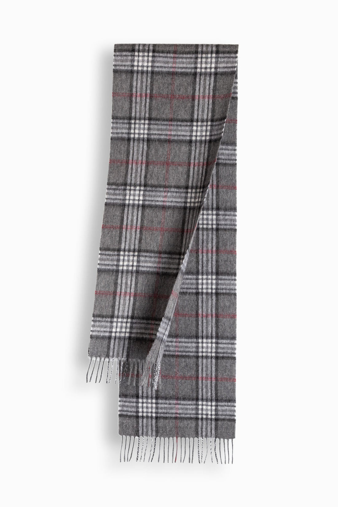 100% Wool Scarf Grey Check-100% Wool Scarf-PEROZ Accessories