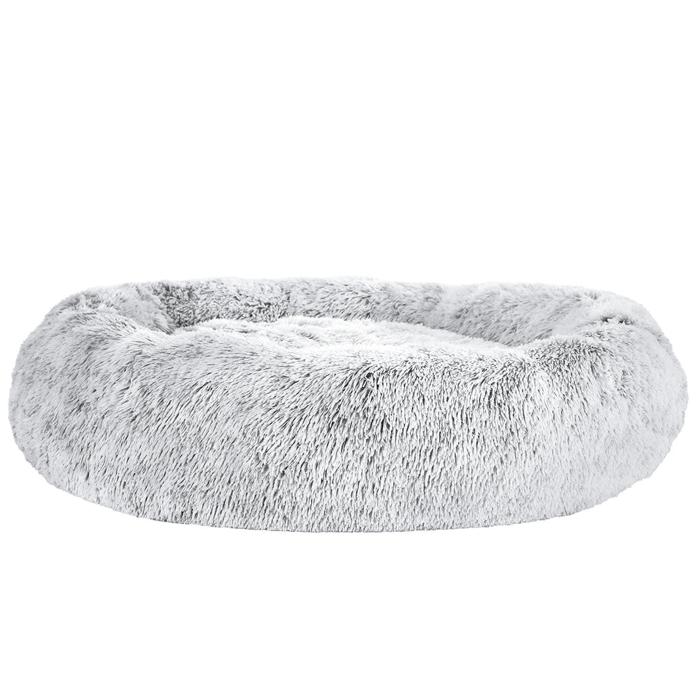 i.Pet Pet Bed Dog Cat 110cm Calming Extra Large Soft Plush Light Charcoal-Pet Beds-PEROZ Accessories