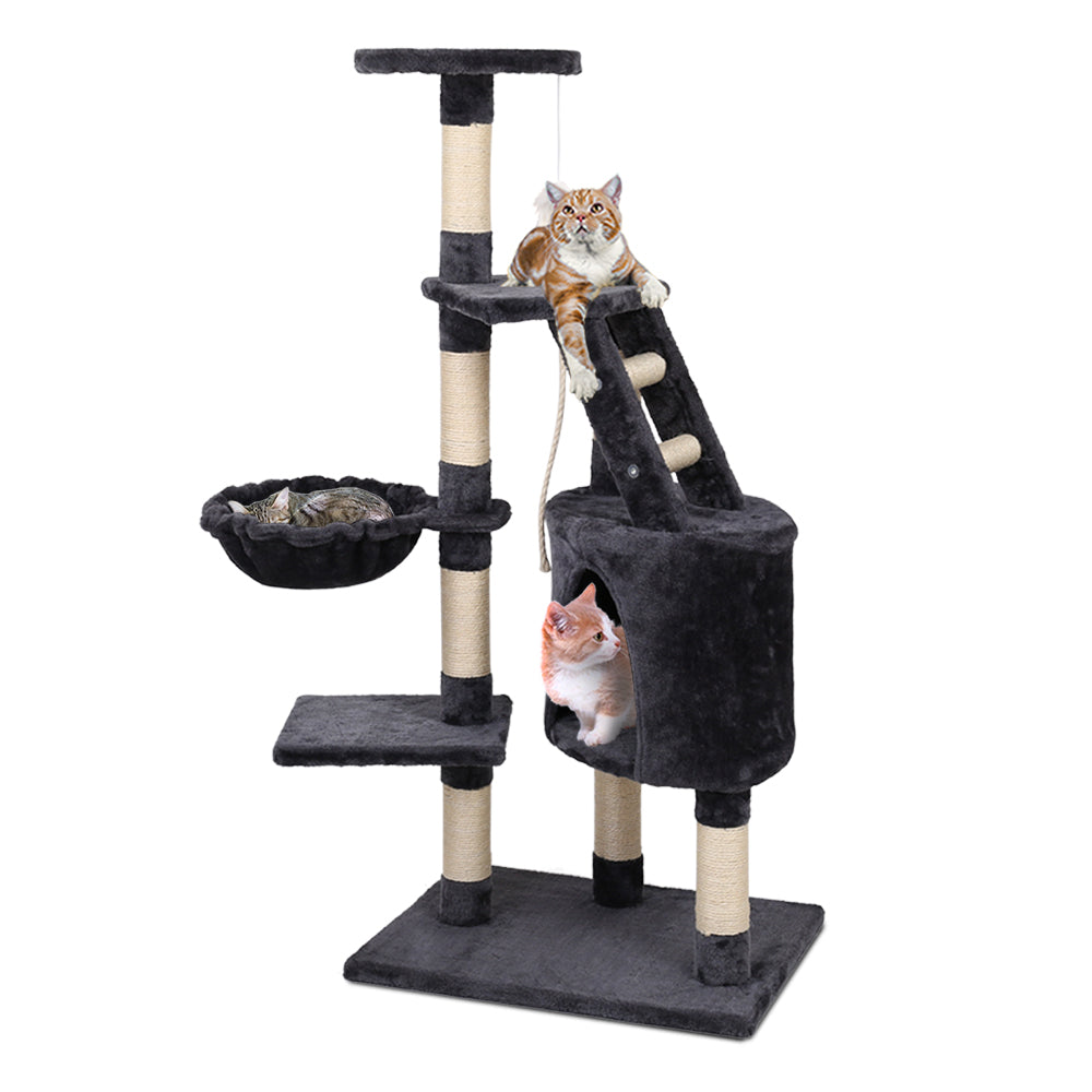 i.Pet Cat Tree 120cm Tower Scratching Post Scratcher Wood Condo House Bed Toys-Cat Trees-PEROZ Accessories