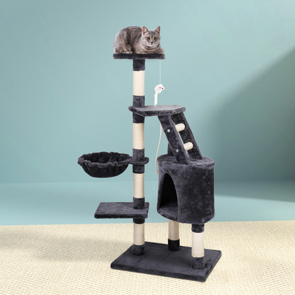 i.Pet Cat Tree 120cm Tower Scratching Post Scratcher Wood Condo House Bed Toys-Cat Trees-PEROZ Accessories