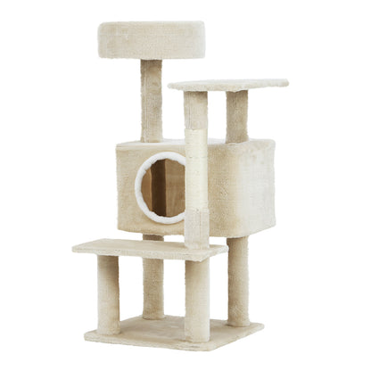 i.Pet Cat Tree 90cm Scratching Post Tower Scratcher Wood Condo House Bed Trees-Cat Trees-PEROZ Accessories