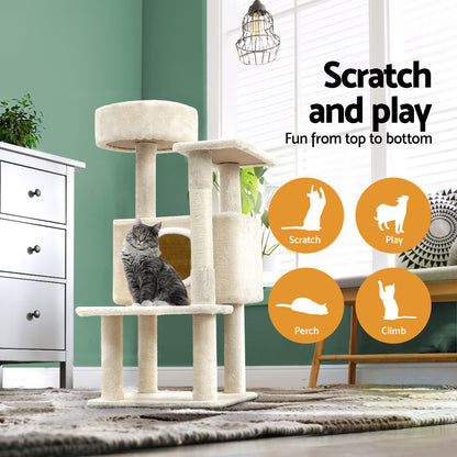 i.Pet Cat Tree 90cm Scratching Post Tower Scratcher Wood Condo House Bed Trees-Cat Trees-PEROZ Accessories