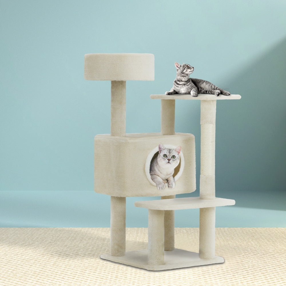 i.Pet Cat Tree 90cm Scratching Post Tower Scratcher Wood Condo House Bed Trees-Cat Trees-PEROZ Accessories