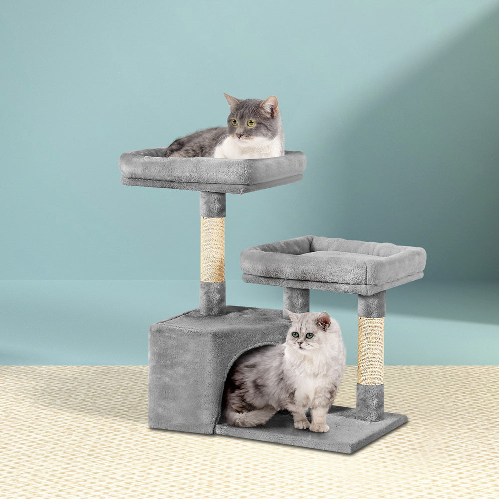 i.Pet Cat Tree 69cm Scratching Post Tower Scratcher Wood Condo House Bed Trees-Cat Trees-PEROZ Accessories