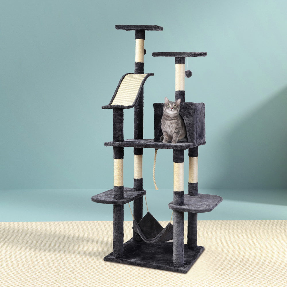 i.Pet Cat Tree 171cm Tower Scratching Post Scratcher Wooden Condo House Bed Toys-Cat Trees-PEROZ Accessories