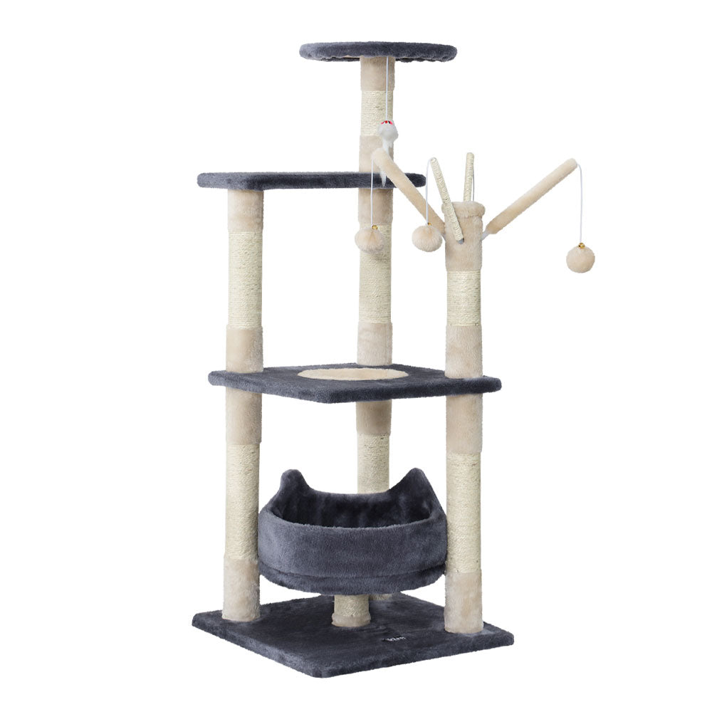 i.Pet Cat Tree 110cm Tower Scratching Post Scratcher Wood Condo House Bed Toys-Cat Trees-PEROZ Accessories