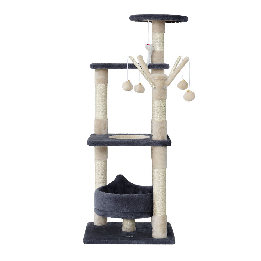 i.Pet Cat Tree 110cm Tower Scratching Post Scratcher Wood Condo House Bed Toys-Cat Trees-PEROZ Accessories