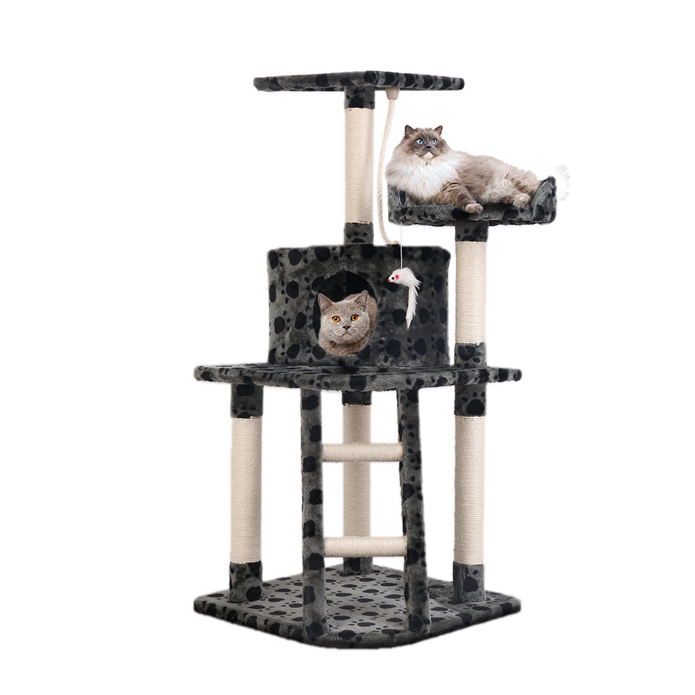 i.Pet Cat Tree 120cm Tower Scratching Post Scratcher Trees Bed Wood Condo Toys Bed-Cat Trees-PEROZ Accessories