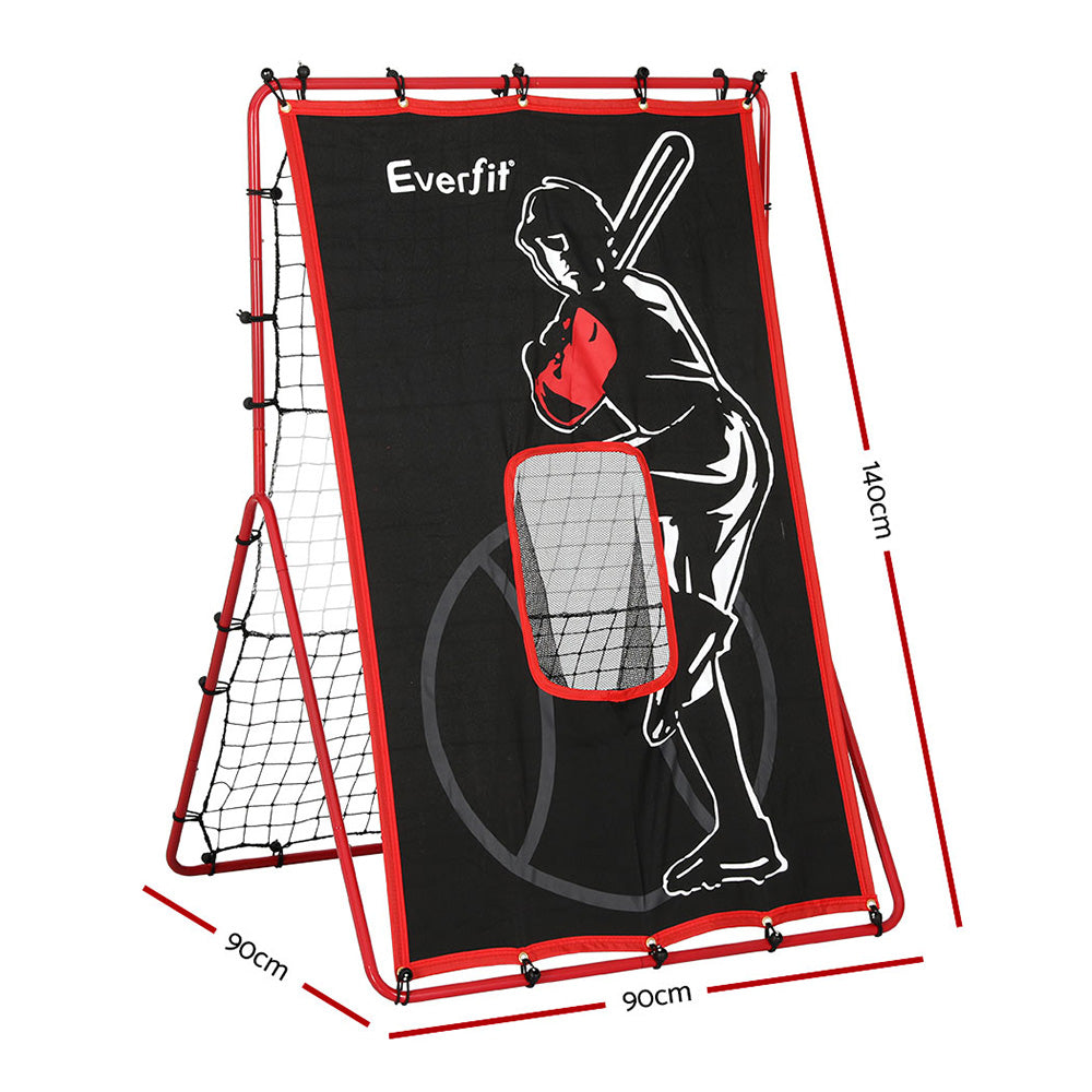 Everfit Baseball Net Rebound Pitching Kit Target Hitter 2 in 1 Training Aid-Sports &amp; Fitness &gt; Ball Sports &gt; Basketball &amp; Basketball Accessories-PEROZ Accessories