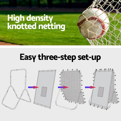 Everfit Baseball Net Rebound Pitching Kit Target Hitter 2 in 1 Training Aid-Sports &amp; Fitness &gt; Ball Sports &gt; Basketball &amp; Basketball Accessories-PEROZ Accessories