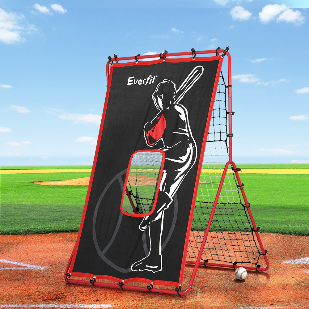 Everfit Baseball Net Rebound Pitching Kit Target Hitter 2 in 1 Training Aid-Sports &amp; Fitness &gt; Ball Sports &gt; Basketball &amp; Basketball Accessories-PEROZ Accessories