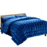 Giselle Bedding Faux Mink Quilt Blue King-Home & Garden > Bedding > Quilts & Duvets-PEROZ Accessories