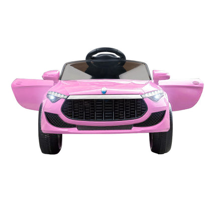 Rigo Kids Electric Ride On Car Toys Cars Headlight Music Remote Control 12V Pink-Ride on Toys - Cars-PEROZ Accessories