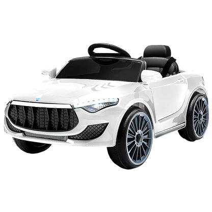 Rigo Kids Electric Ride On Car Cars Music Headlight Remote Control 12V White-Ride on Toys - Cars-PEROZ Accessories