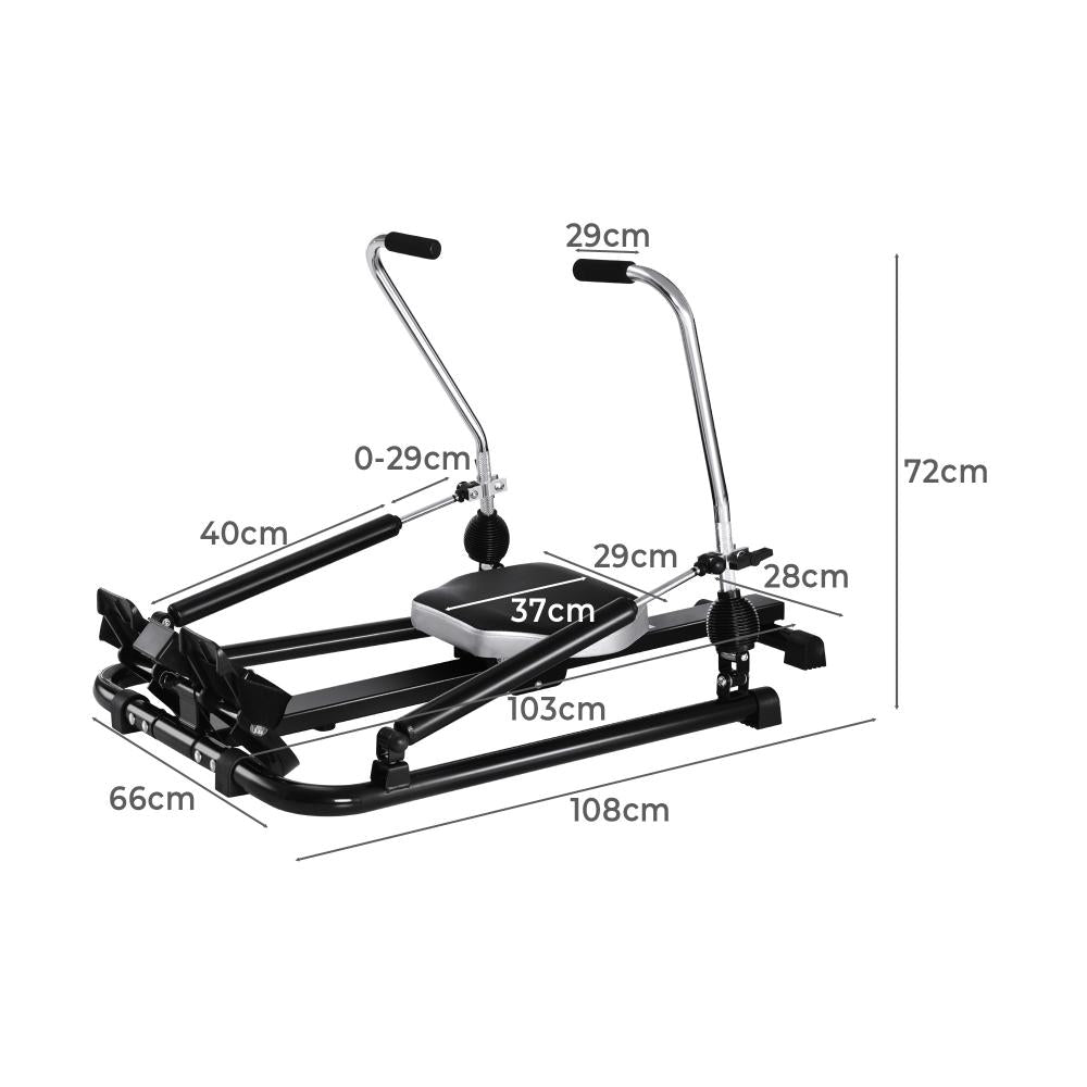 Finex Rowing Machine Foldable Hydraulic Rower Oil Cylinder System and Adjustable Resistance-Rowing Machines-PEROZ Accessories